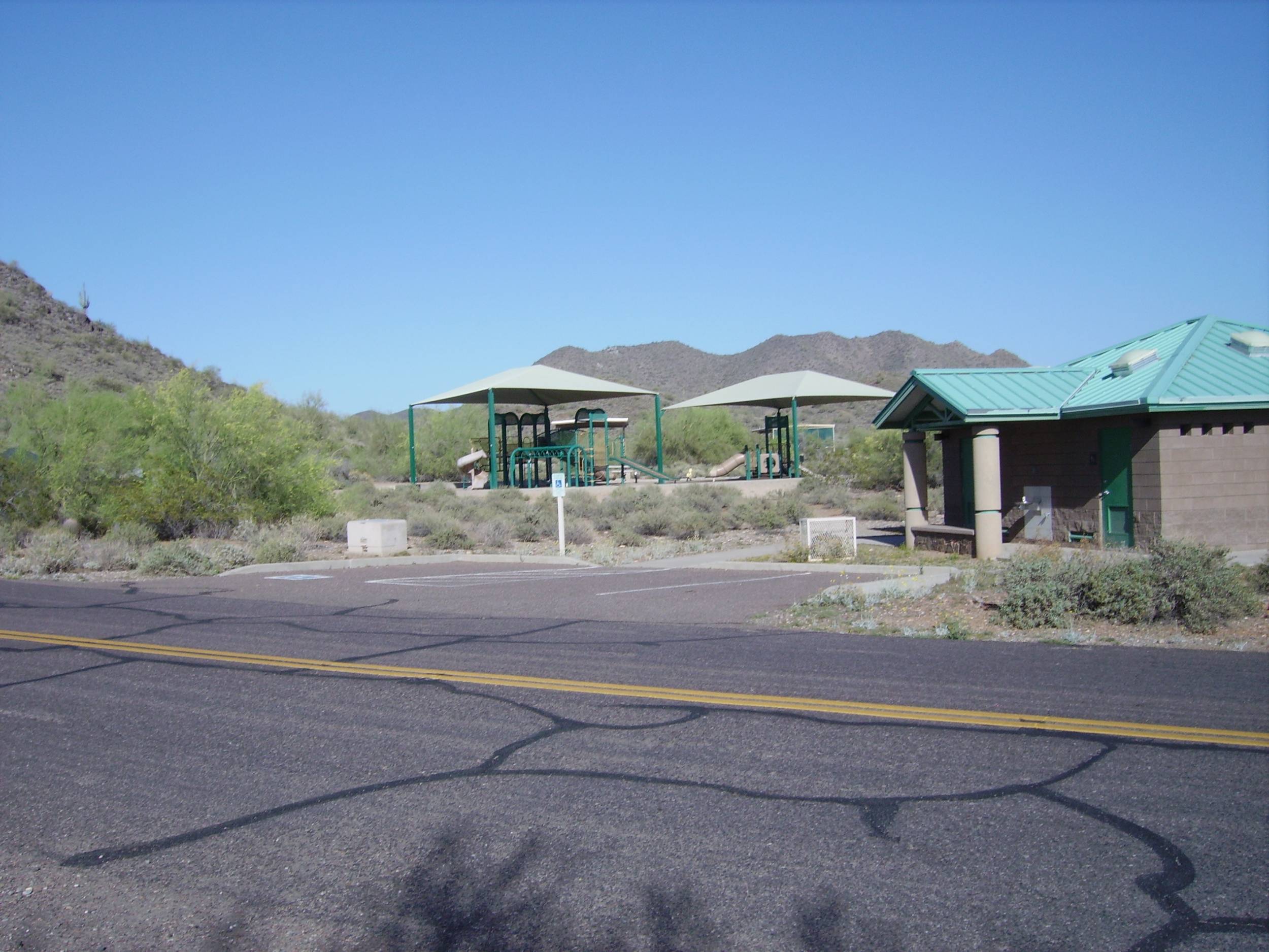 Playground &amp; Bath rooms across from site 26