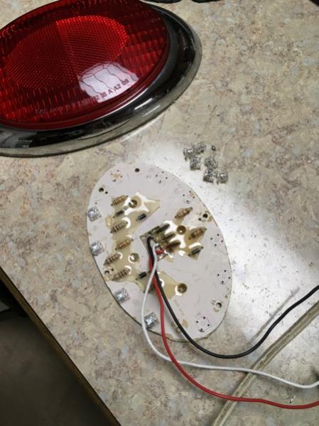 Potting removed and I started replacing leds. The leds only cost me 38 cents for each light Assy. The new light assemblies cost $70 for a pair.