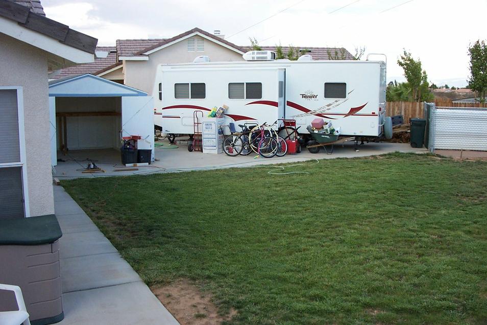 Prowler as a hotel in our back yard for family friends til they were able to buy a house