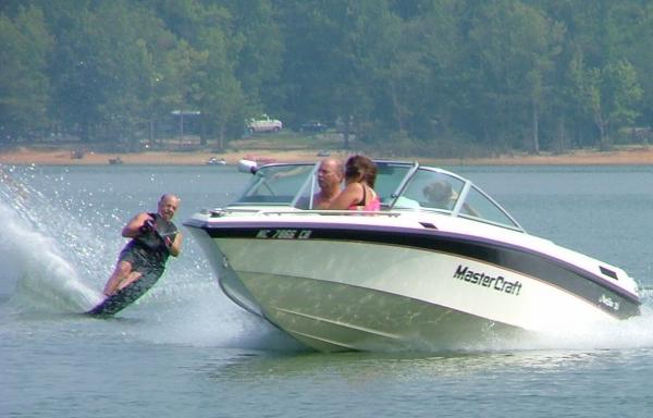 Pullin hard behind buddy's MasterCraft