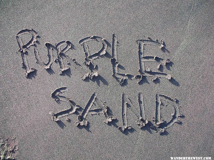 Purple Sand on Pfeiffer Beach