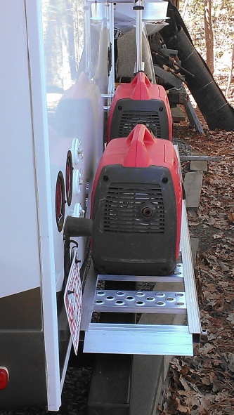 Rack and weight is kept close to the RV/frame reduces cantilever effect.