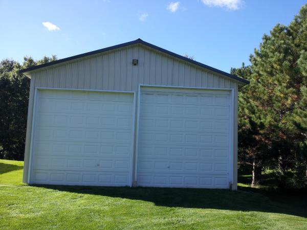 Raised door for tall fifth wheel.