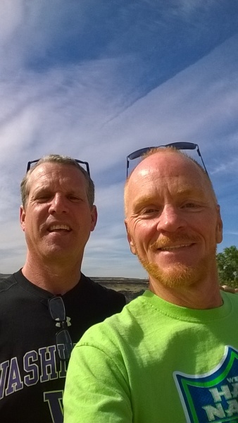 Randy and I--Maryhill, WA --Stonehenge Memorial