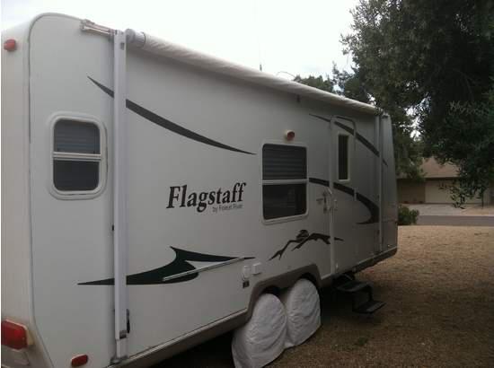 Rear View Trailer Outside  23 feet, good condition all fiberglass.