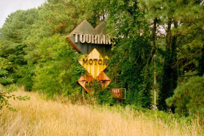 Remnants of the old TourInns Motor Court at Virginia's Kiptopeke State Park, on the Eastern Shore of Virginia. The park encompasses the old motor cour