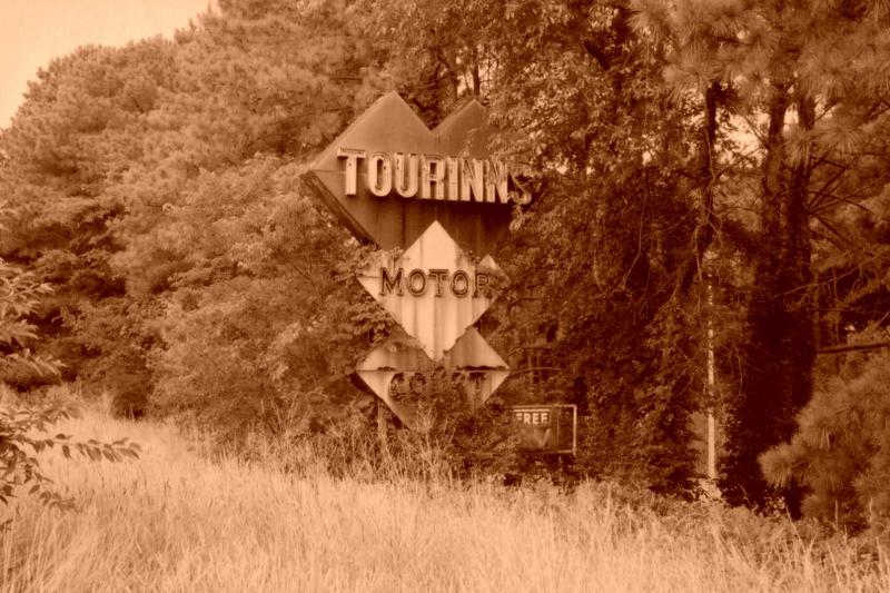 Remnants of the old TourInns Motor Court at Virginia's Kiptopeke State Park, on the Eastern Shore of Virginia. The park encompasses the old motor cour