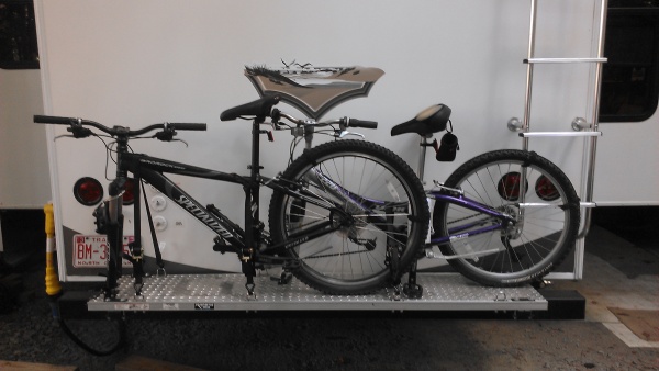 Removed gens and mounted bikes to back carrier