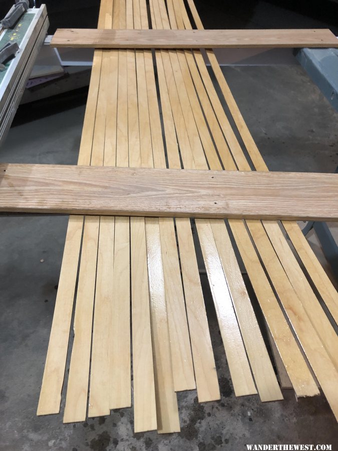 replacement wood strips drying