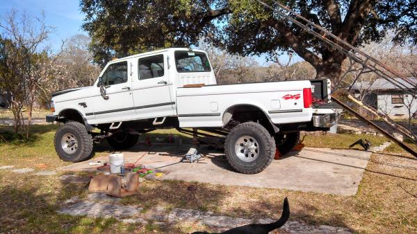 Replacing all the cab mounts at the ranch.