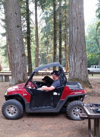 Riding with Dad in the Polaris RZR