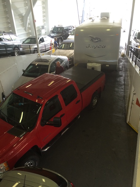 Rig loaded on the Ferry from Port Jefferson, NY (Long Island) to Bridgeport, CT.