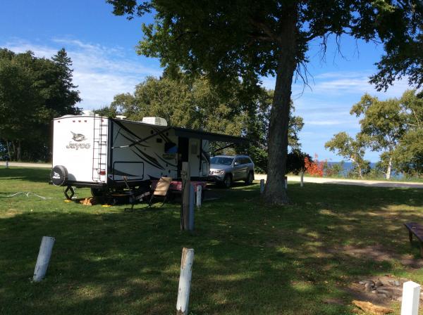 Right on the shore of Lake Superior.