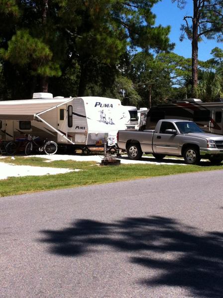 Rivers End Campground, view from the street, September 2012.