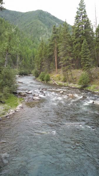 Rock Creek from the Welcome Creek Trail Head bridge