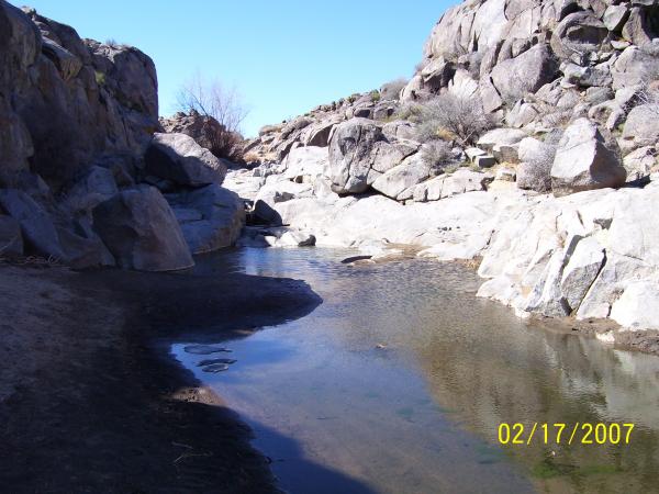 Rock Springs.  The US Calvary used this watering hole as a stop along the Mojave Trail.