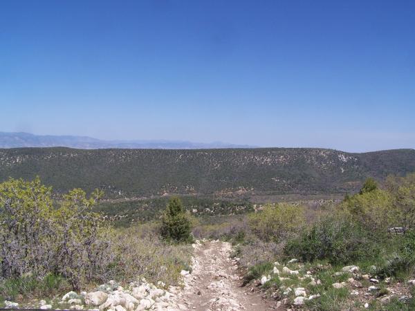 Rocky and steep portion of the All American Trail near Salina, UT