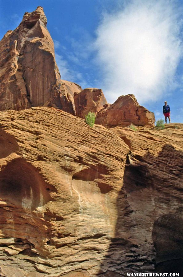 Rod High above the Escalante River