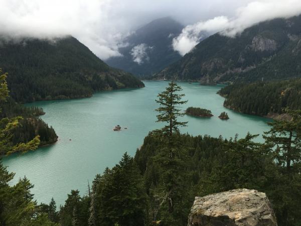 Ross Lake gorgeous green glacier water. What a view