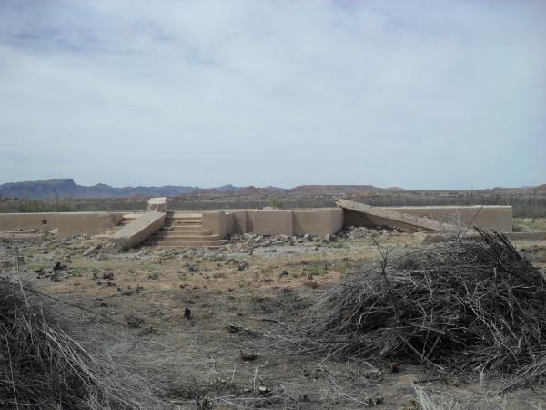 Ruins of St. Thomas - Lake Mead, southern Nevada. Uncovered again as the water level has gone down due to prolonged drought.