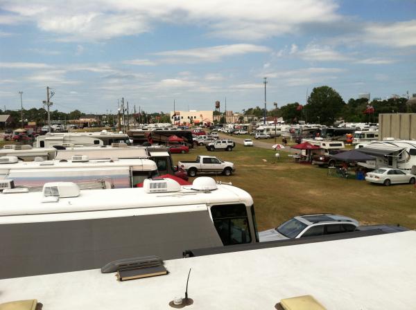 RV lot from the roof of the Sabre to the left.