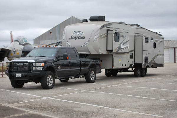 RV with Hunters truck