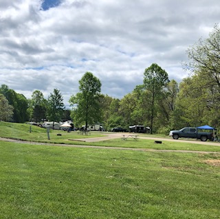 Salt Fork Campground - Section Upper F. Section was half full, weather forecast must have changed plans for many.