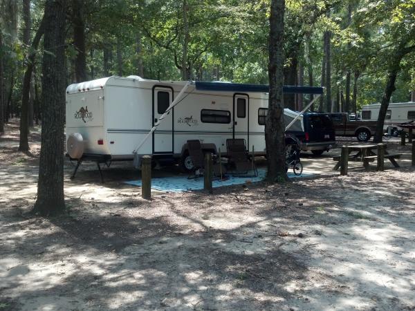 Santee state park, Santee, SC on Lake Marion.  Nice campground.