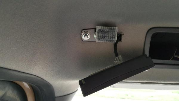 ScanGauge mount showing 3M Dual Lock mounting tape that secures display to my fabricated mount.