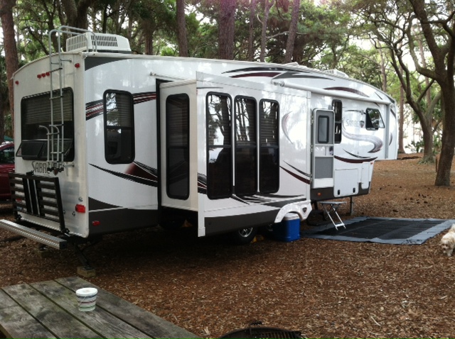 Setting up at Hunting Island State Park, SC