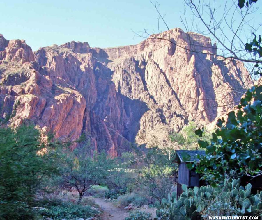 Shady spot at the bottom where the Bright Angel and the Kaibab Meet