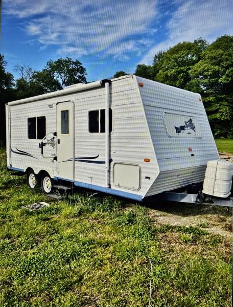 Side of Camper before renovation and updates