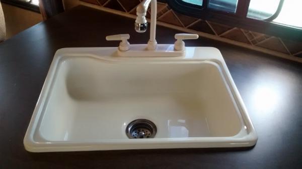 Single bowl sink replaced small double bowl sink