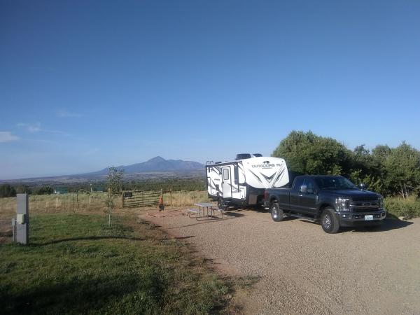 Site # 45 at "The Views", a private campground in the southwestern Colorado "4 corners" area.