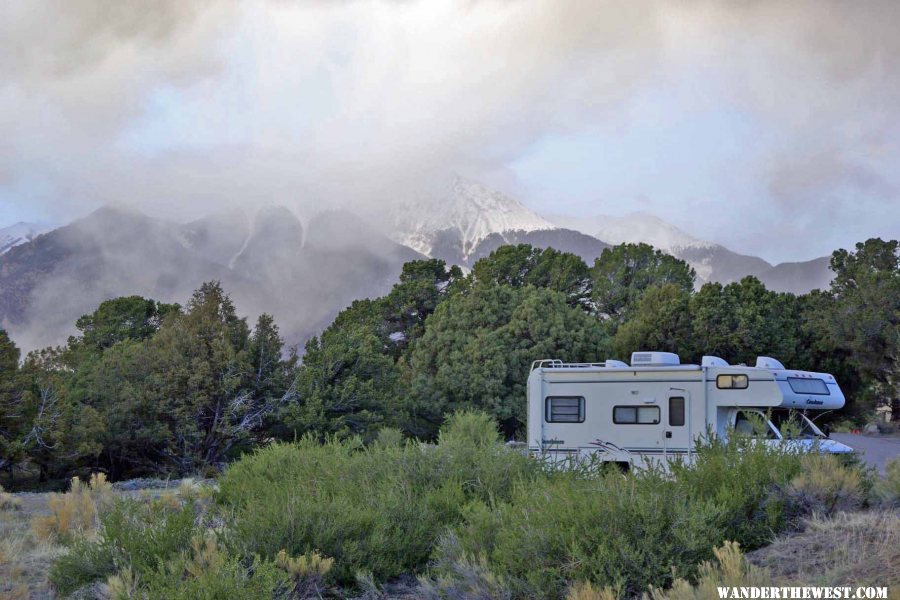 Snow Clears from Pinyon Flats CG