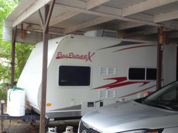 Snug fit into carport