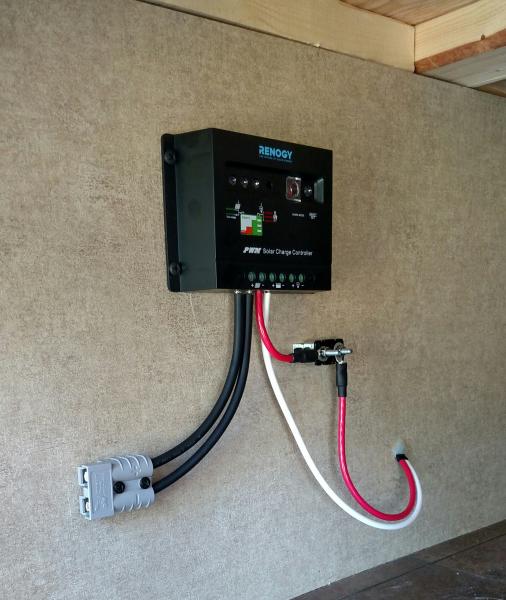 Solar powered battery charge controller