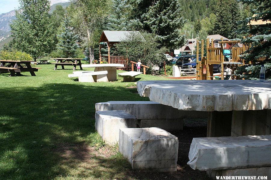 Solid Marble Benches - Redstone