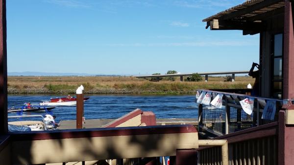 Some boats cruising by.