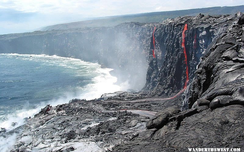 Spectacular lava drapery and falls at new Kamoamoa