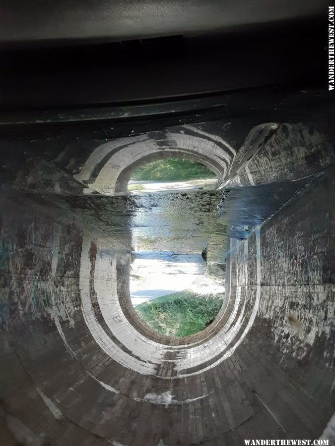 Start of the second day of the trip, a train bridge tunnel in North West Illinois.