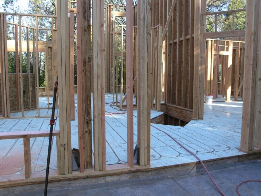 Starting first floor frame