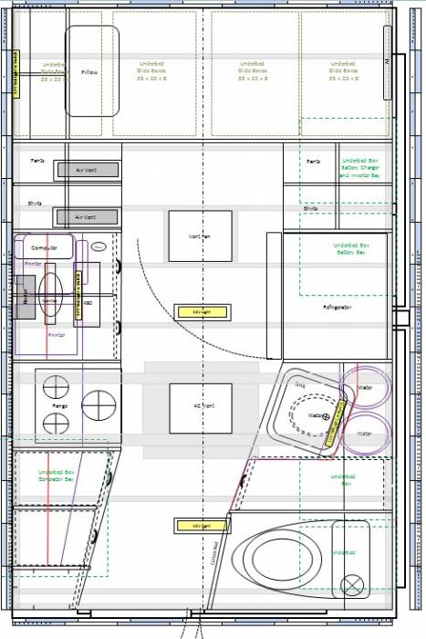 Stealth Camper Floor Plan