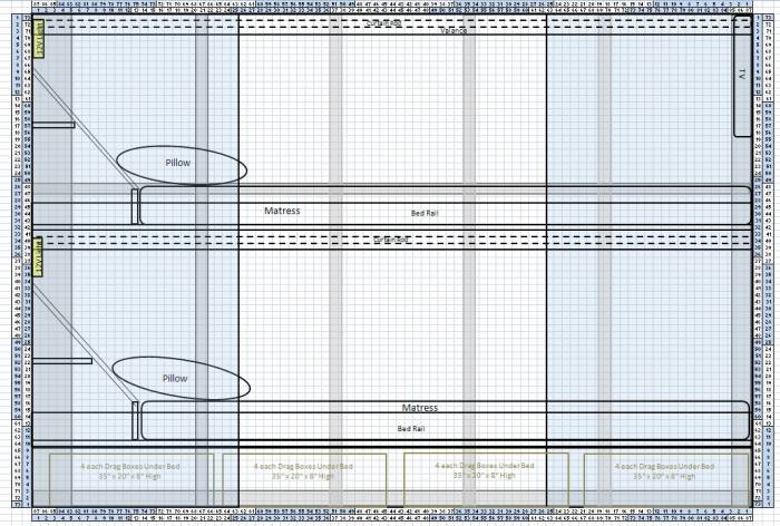 Stealth Camper Front View Plan