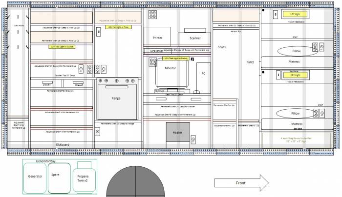 Stealth Camper Left Side Plan