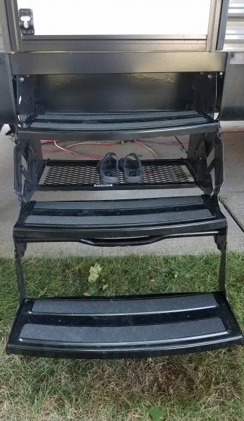 Step Shoe Rack - Utilizing the empty space behind the steps to store sandals.  This is great to keep sandals outside and not in the walkways of the tr