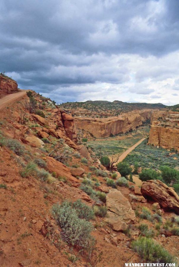 Storm moving in--Burr Trail