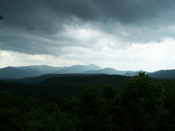 Storm moving in while on the Blue Ridge Parkway in NC