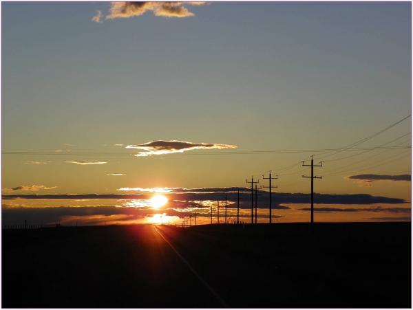 sunrise leaving Glacier NP