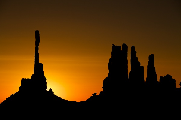 Sunrise Silhouette, Monument Valley Tribal Park